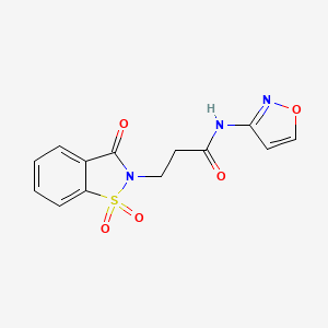 3-(1,1-dioxido-3-oxobenzo[d]isothiazol-2(3H)-yl)-N-(isoxazol-3-yl)propanamide