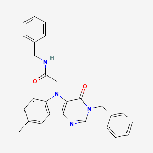 N-benzyl-2-(3-benzyl-8-methyl-4-oxo-3H-pyrimido[5,4-b]indol-5(4H)-yl)acetamide
