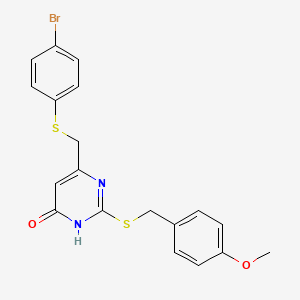 6-{[(4-Bromophenyl)sulfanyl]methyl}-2-[(4-methoxybenzyl)sulfanyl]-4-pyrimidinol