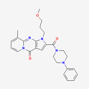 1-(3-methoxypropyl)-9-methyl-2-(4-phenylpiperazine-1-carbonyl)pyrido[1,2-a]pyrrolo[2,3-d]pyrimidin-4(1H)-one