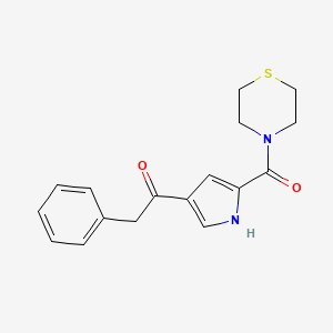 2-phenyl-1-[5-(1,4-thiazinan-4-ylcarbonyl)-1H-pyrrol-3-yl]-1-ethanone