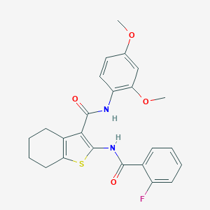 N-(2,4-dimethoxyphenyl)-2-[(2-fluorobenzoyl)amino]-4,5,6,7-tetrahydro-1-benzothiophene-3-carboxamide