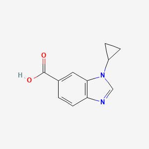molecular formula C11H10N2O2 B2893350 1-cyclopropyl-1H-1,3-benzodiazole-6-carboxylic acid CAS No. 1368588-55-9