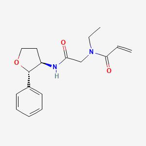 N-Ethyl-N-[2-oxo-2-[[(2S,3R)-2-phenyloxolan-3-yl]amino]ethyl]prop-2-enamide