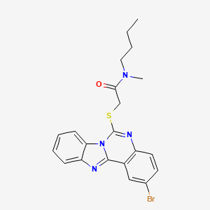 2-(2-bromobenzimidazolo[1,2-c]quinazolin-6-yl)sulfanyl-N-butyl-N-methylacetamide