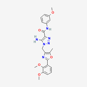 5-amino-1-{[2-(2,3-dimethoxyphenyl)-5-methyl-1,3-oxazol-4-yl]methyl}-N-(3-methoxyphenyl)-1H-1,2,3-triazole-4-carboxamide