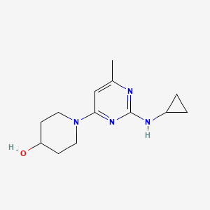 molecular formula C13H20N4O B2893361 1-(2-(Cyclopropylamino)-6-methylpyrimidin-4-yl)piperidin-4-ol CAS No. 1353973-87-1