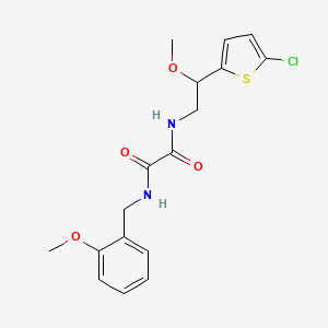 molecular formula C17H19ClN2O4S B2893365 N1-(2-(5-chlorothiophen-2-yl)-2-methoxyethyl)-N2-(2-methoxybenzyl)oxalamide CAS No. 2034599-74-9