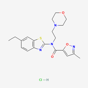 N-(6-ethylbenzo[d]thiazol-2-yl)-3-methyl-N-(2-morpholinoethyl)isoxazole-5-carboxamide hydrochloride