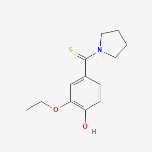 molecular formula C13H17NO2S B2893402 2-Ethoxy-4-(1-pyrrolidinylcarbothioyl)phenol CAS No. 444150-37-2