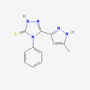 5-(5-methyl-1H-pyrazol-3-yl)-4-phenyl-4H-1,2,4-triazole-3-thiol