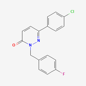 6-(4-Chlorophenyl)-2-[(4-fluorophenyl)methyl]pyridazin-3-one