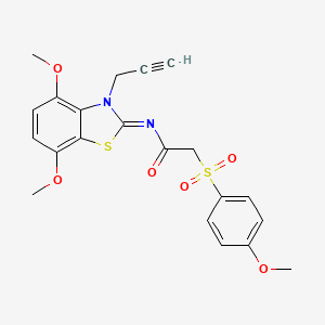 (Z)-N-(4,7-dimethoxy-3-(prop-2-yn-1-yl)benzo[d]thiazol-2(3H)-ylidene)-2-((4-methoxyphenyl)sulfonyl)acetamide