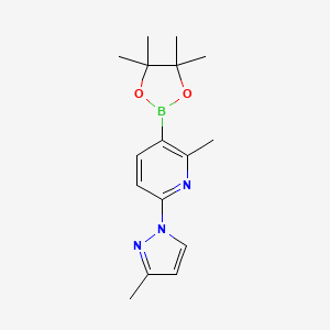 Pyridine, 2-methyl-6-(3-methyl-1H-pyrazol-1-yl)-3-(4,4,5,5-tetramethyl-1,3,2-dioxaborolan-2-yl)-