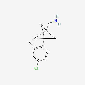 [3-(4-Chloro-2-methylphenyl)-1-bicyclo[1.1.1]pentanyl]methanamine