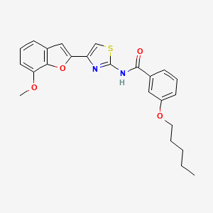 N-(4-(7-methoxybenzofuran-2-yl)thiazol-2-yl)-3-(pentyloxy)benzamide