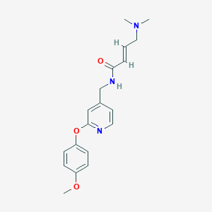 (E)-4-(Dimethylamino)-N-[[2-(4-methoxyphenoxy)pyridin-4-yl]methyl]but-2-enamide