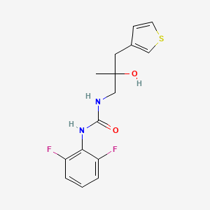 molecular formula C15H16F2N2O2S B2893468 1-(2,6-Difluorophenyl)-3-{2-hydroxy-2-[(thiophen-3-yl)methyl]propyl}urea CAS No. 2097934-21-7