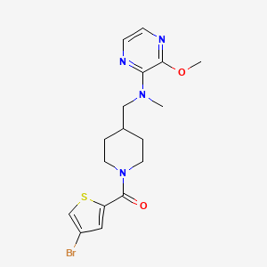 molecular formula C17H21BrN4O2S B2893481 (4-Bromothiophen-2-yl)-[4-[[(3-methoxypyrazin-2-yl)-methylamino]methyl]piperidin-1-yl]methanone CAS No. 2380069-47-4