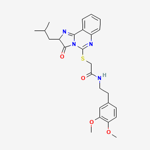 N-[2-(3,4-dimethoxyphenyl)ethyl]-2-[(2-isobutyl-3-oxo-2,3-dihydroimidazo[1,2-c]quinazolin-5-yl)thio]acetamide
