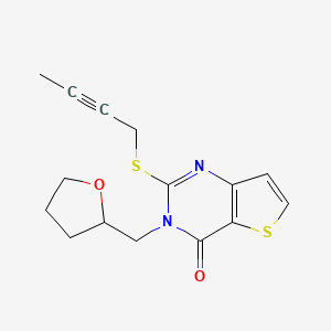 2-But-2-ynylsulfanyl-3-(oxolan-2-ylmethyl)thieno[3,2-d]pyrimidin-4-one