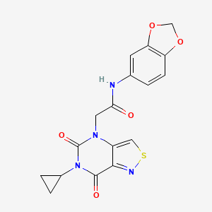 B2893506 5-chloro-3-[(4-{[4-(3-methoxyphenyl)piperazin-1-yl]carbonyl}piperidin-1-yl)methyl]-1-methyl-1H-indole CAS No. 1251680-36-0
