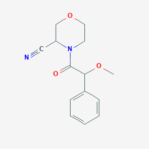 4-(2-Methoxy-2-phenylacetyl)morpholine-3-carbonitrile