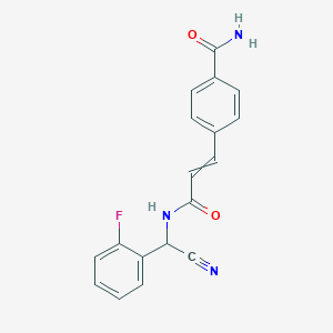 4-(2-{[Cyano(2-fluorophenyl)methyl]carbamoyl}eth-1-en-1-yl)benzamide