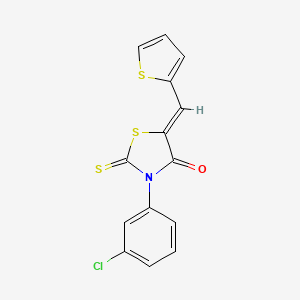 (Z)-3-(3-chlorophenyl)-5-(thiophen-2-ylmethylene)-2-thioxothiazolidin-4-one