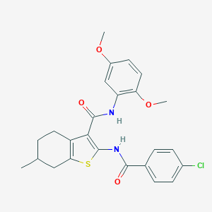 2-[(4-chlorobenzoyl)amino]-N-(2,5-dimethoxyphenyl)-6-methyl-4,5,6,7-tetrahydro-1-benzothiophene-3-carboxamide