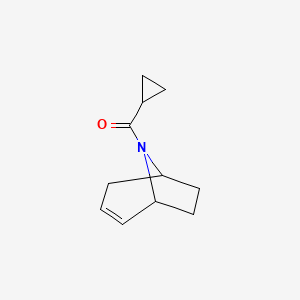 molecular formula C11H15NO B2893532 (1R,5S)-8-azabicyclo[3.2.1]oct-2-en-8-yl(cyclopropyl)methanone CAS No. 1705432-65-0