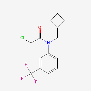molecular formula C14H15ClF3NO B2893538 2-Chloro-N-(cyclobutylmethyl)-N-[3-(trifluoromethyl)phenyl]acetamide CAS No. 1397219-86-1