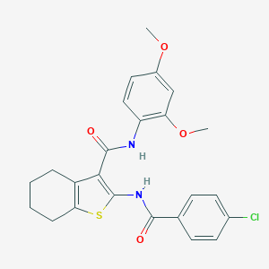2-[(4-chlorobenzoyl)amino]-N-(2,4-dimethoxyphenyl)-4,5,6,7-tetrahydro-1-benzothiophene-3-carboxamide