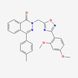 molecular formula C26H22N4O4 B2893541 2-((3-(2,4-dimethoxyphenyl)-1,2,4-oxadiazol-5-yl)methyl)-4-(p-tolyl)phthalazin-1(2H)-one CAS No. 1216545-17-3