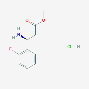 Methyl (3S)-3-amino-3-(2-fluoro-4-methylphenyl)propanoate;hydrochloride