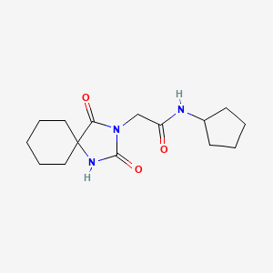 N-cyclopentyl-2-(2,4-dioxo-1,3-diazaspiro[4.5]dec-3-yl)acetamide