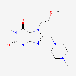 7-(2-methoxyethyl)-1,3-dimethyl-8-[(4-methylpiperazin-1-yl)methyl]-3,7-dihydro-1H-purine-2,6-dione