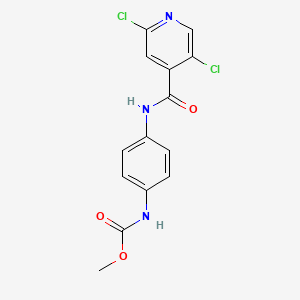 molecular formula C14H11Cl2N3O3 B2893557 methyl N-[4-(2,5-dichloropyridine-4-amido)phenyl]carbamate CAS No. 1808655-07-3
