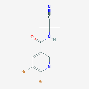 molecular formula C10H9Br2N3O B2893568 5,6-dibromo-N-(1-cyano-1-methylethyl)pyridine-3-carboxamide CAS No. 1870807-04-7