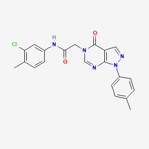molecular formula C21H18ClN5O2 B2893569 N-(3-chloro-4-methylphenyl)-2-(4-oxo-1-(p-tolyl)-1H-pyrazolo[3,4-d]pyrimidin-5(4H)-yl)acetamide CAS No. 863446-60-0