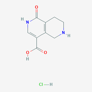 molecular formula C9H11ClN2O3 B2893578 1-Oxo-5,6,7,8-tetrahydro-2H-2,6-naphthyridine-4-carboxylic acid;hydrochloride CAS No. 2490412-99-0