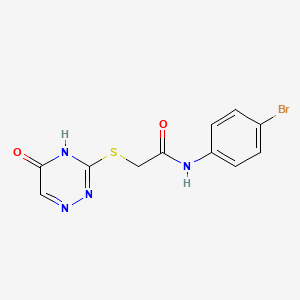 molecular formula C11H9BrN4O2S B2893579 N-(4-bromophenyl)-2-(5-oxo(4H-1,2,4-triazin-3-ylthio))acetamide CAS No. 872629-45-3