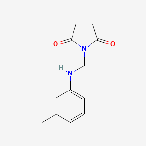 molecular formula C12H14N2O2 B2893587 1-{[(3-Methylphenyl)amino]methyl}pyrrolidine-2,5-dione CAS No. 63384-01-0
