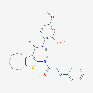 N-(2,4-dimethoxyphenyl)-2-[(phenoxyacetyl)amino]-5,6,7,8-tetrahydro-4H-cyclohepta[b]thiophene-3-carboxamide
