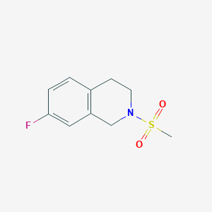 molecular formula C10H12FNO2S B2893594 7-Fluoro-2-methanesulfonyl-3,4-dihydro-1H-isoquinoline CAS No. 935543-62-7