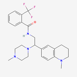 N-(2-(1-methyl-1,2,3,4-tetrahydroquinolin-6-yl)-2-(4-methylpiperazin-1-yl)ethyl)-2-(trifluoromethyl)benzamide