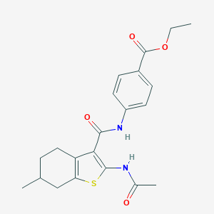 Ethyl 4-({[2-(acetylamino)-6-methyl-4,5,6,7-tetrahydro-1-benzothien-3-yl]carbonyl}amino)benzoate