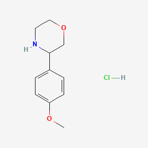 molecular formula C11H16ClNO2 B2893610 3-(4-Methoxyphenyl)morpholine hydrochloride CAS No. 1017481-31-0; 1171560-33-0