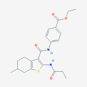 Ethyl 4-({[6-methyl-2-(propionylamino)-4,5,6,7-tetrahydro-1-benzothien-3-yl]carbonyl}amino)benzoate