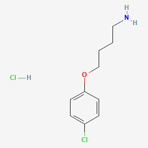 molecular formula C10H15Cl2NO B2893636 4-(4-Chlorophenoxy)butan-1-amine hydrochloride CAS No. 1052076-92-2